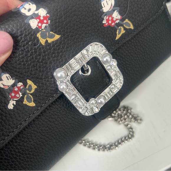 Kate Spade x Disney Minnie Mouse Black Clutch Bag with Chain Strap - Picture 8 of 13